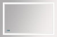 Зеркало Misty Неон 2 LED 120х80, с часами, сенсор на зеркале