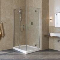 Душевой уголок Vegas Glass AFA-F LUX 120*90 08 01 L профиль глянцевый хром, стекло прозрачное