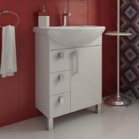 Тумба с раковиной Triton Диана 60 L, 3 ящика, белая