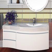 Тумба под раковину Aquanet Опера 1-115 белая с ящиком R