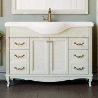 Тумба под раковину ValenHouse Эллина 120 слоновая кость, фурнитура бронза