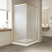 Душевой уголок Vegas Glass ZA-F TUR NOVO h1900 h1900 120*80 09 10 профиль золото глянцевое, стекло сатин