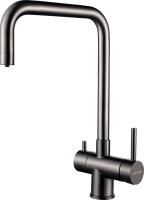 Смеситель для кухни Paulmark Wetter We213030-GM вороненая сталь