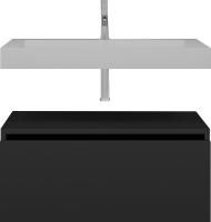 Тумба с раковиной Armadi Art Flat 80 подвесная, антрацит матовый