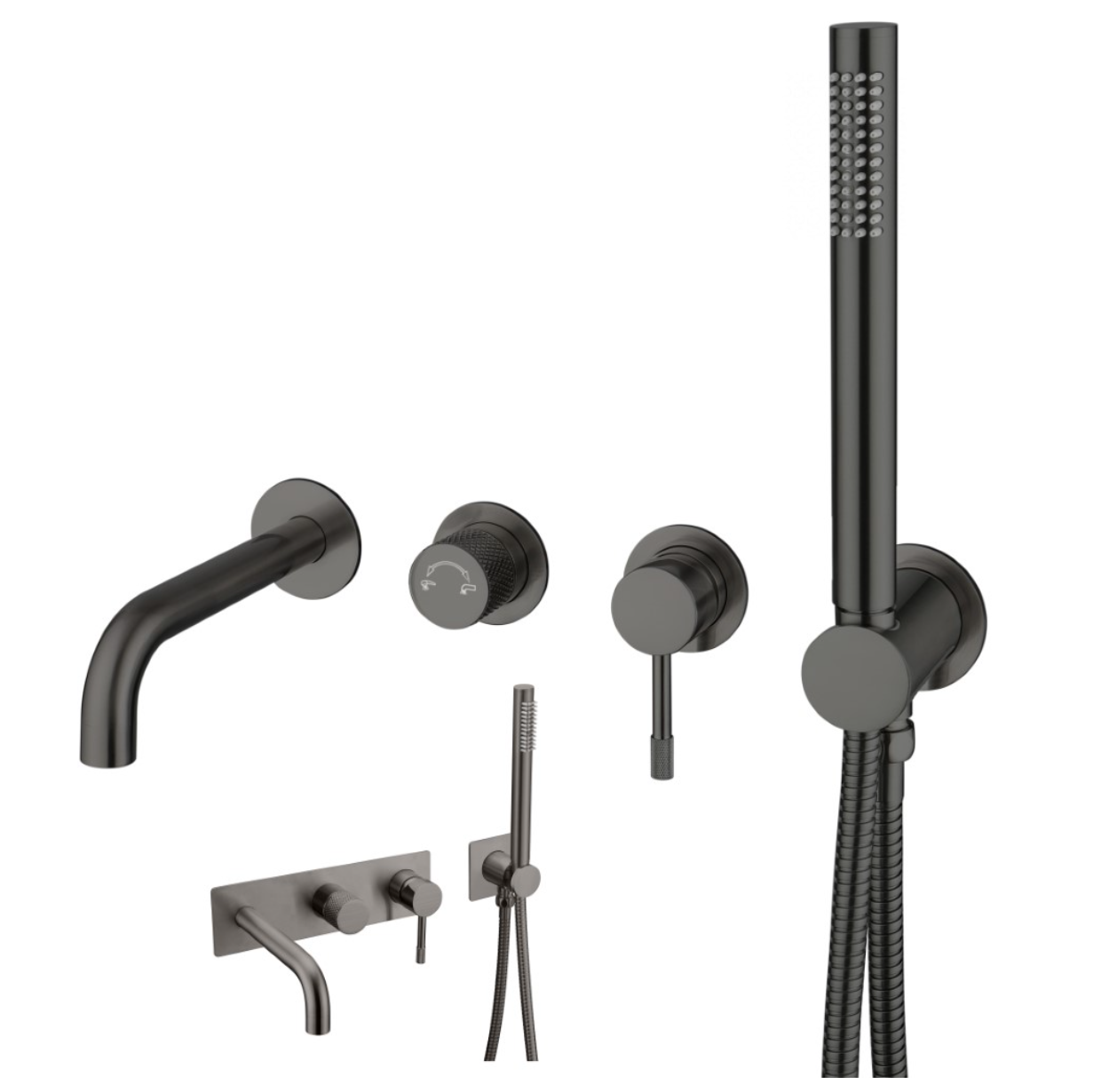 Смеситель для ванны Boheme Uno 464-3-GM