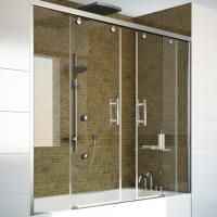 Шторка на ванну GuteWetter Slide Part GV-864 170 см стекло бесцветное, профиль хром