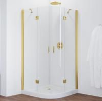 Душевой уголок Vegas Glass AFS 0120 09 01 профиль золото, стекло прозрачное