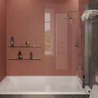 Шторка на ванну Stworki Стокгольм GV-861 MT 75х150 см, профиль хром матовый