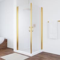 Душевой уголок Vegas Glass EA 90 09 10 профиль золото глянцевое, стекло сатин