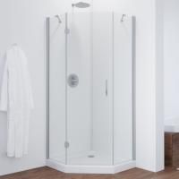 Душевой уголок Vegas Glass AFA-Pen 90 07 01 L профиль матовый хром, стекло прозрачное