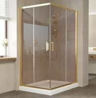 Душевой уголок Vegas Glass ZA-F 120*80 09 05 профиль золото, стекло бронза