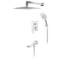 Душевая система Hansberge H6077W, белый/хром