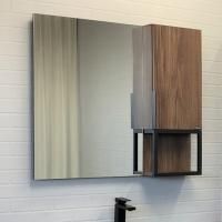 Зеркало Comforty Равенна Лофт-90 дуб тёмно-коричневый, чёрный муар