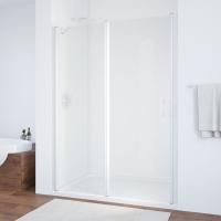 Душевая дверь в нишу Vegas Glass EP-F-1 155 01 01 L профиль белый, стекло прозрачное