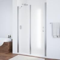 Душевая дверь в нишу Vegas Glass EP-F-1 100 08 10 L профиль глянцевый хром, стекло сатин