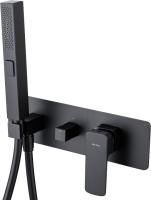 Смеситель для душа Allen Brau Infinity 5.21011-31 с внутренней часть, чёрный матовый