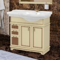 Тумба с раковиной Aquanet Луис 90 бежевая R