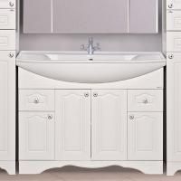 Тумба под раковину Misty Валерия 105 белая фактурная