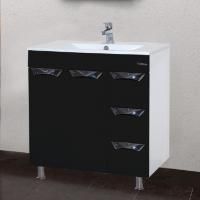 Тумба с раковиной Bellezza Симона 75 черная