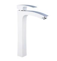 Смеситель для раковины Gappo G1007-18 высокий, белый/хром