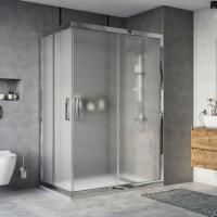 Душевой уголок Stworki Карлстад 140x90 см профиль хром глянец, стекло матовое