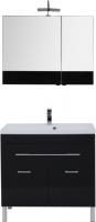 Мебель для ванной Aquanet Верона 90 черная, 1 ящик, 2 двери