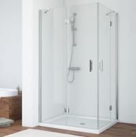 Душевой уголок Vegas Glass AFA-F 100*80 08 01 L профиль глянцевый хром, стекло прозрачное
