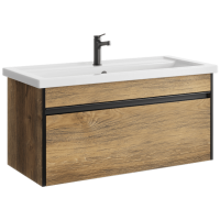 Тумба с раковиной Aqwella Urban 100 подвесная, дуб балтийский