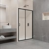 Душевая дверь в нишу RGW Passage PA-14B (1180-1220)х1950 профиль черный, стекло прозрачное