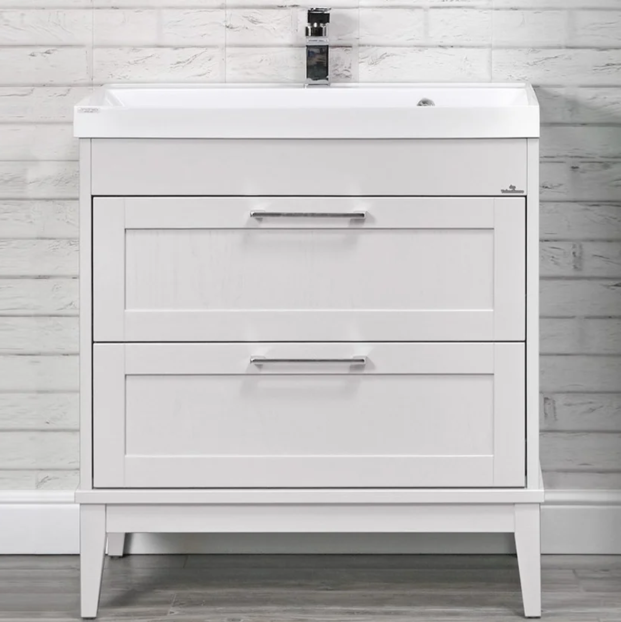 Тумба с раковиной ValenHouse Эйвори 80 белая