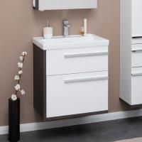 Тумба с раковиной Aquanet Фостер 60 белая, эвкалипт мистери