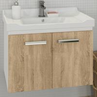 Тумба с раковиной Comforty Рига 70 дуб сонома