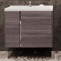 Тумба с раковиной Aquaton Стоун 80 грецкий орех