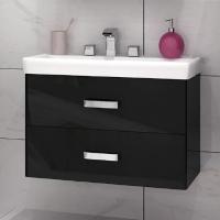 Тумба с раковиной Aquaton Америна 70 чёрная