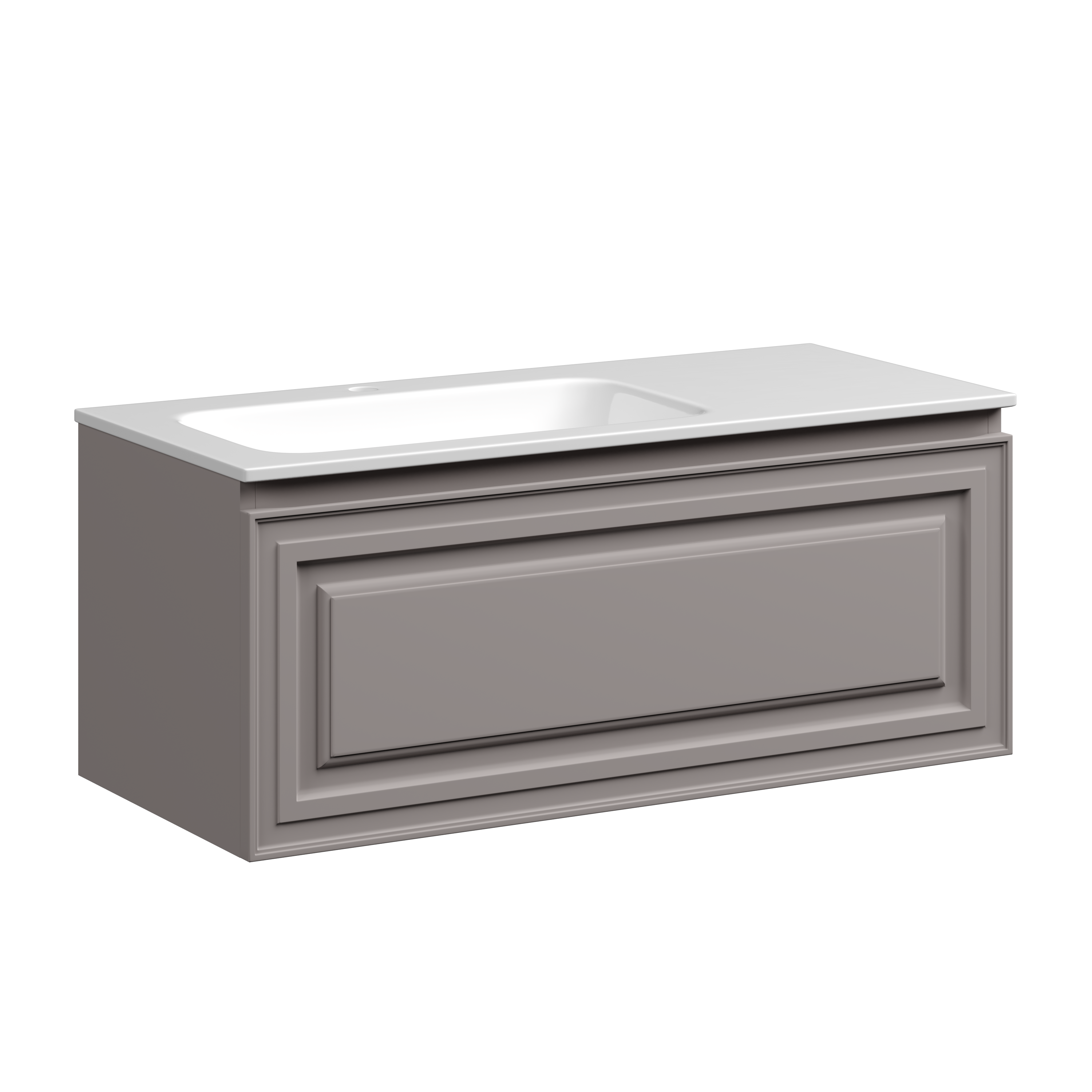 Тумба с раковиной Sancos Very 100 Doha Soft левая, VR100LSM