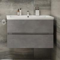 Тумба с раковиной Art&Max Techno 90 подвесная, айс какао