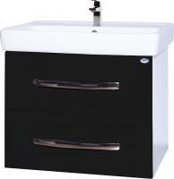 Тумба под раковину Bellezza Рокко 70 подвесная черная 2 ящика