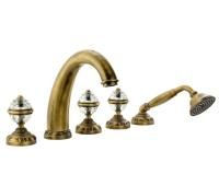 Смеситель на борт ванны Migliore Cristalia Swarovski ML.CRS-3780 Br