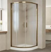 Душевой уголок Vegas Glass ZS 100 05 02 профиль бронза, стекло шиншилла