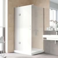 Душевой уголок Vegas Glass AFP-Fis Lux 120*90 08 10 L профиль глянцевый хром, стекло сатин