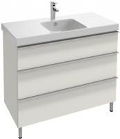 Тумба с раковиной Jacob Delafon Odeon Up 105 белый блестящий, 3 ящика