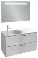 Мебель для ванной Jacob Delafon Odeon Rive Gauche 100 белая, 2 ящика, ручки черные