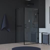 Душевой уголок RGW Hotel HO-045-1B (715-725)х1000х1950 профиль черный, стекло прозрачное