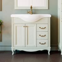 Тумба с раковиной ValenHouse Эллина 85 слоновая кость, фурнитура бронза