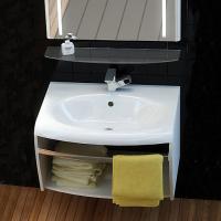 Тумба с раковиной Ravak Evolution 70 белая, с полотенцедержателем