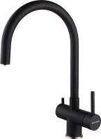 Смеситель для кухни Paulmark Heller He213218-418 черный металлик