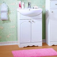 Тумба с раковиной Бриклаер Лючия 55 белый глянец