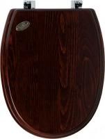 Крышка-сиденье Simas Londra LO008 темный орех, с микролифтом, петли хром