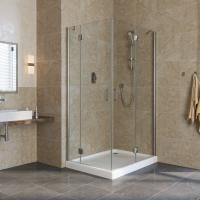 Душевой уголок Vegas Glass AFA-F LUX 120*100 08 01 R профиль глянцевый хром, стекло прозрачное