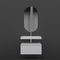 Мебель для ванной Armadi Art Flat 80 подвесная, белый глянец